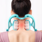 6-Wheel Neck Massager Roller – Deep Tissue Pain Relief Tool