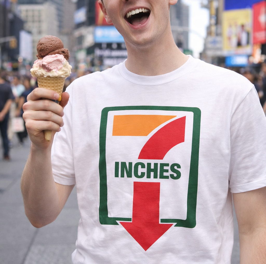 7 Inches Arrow Graphic Tee - Retro Gas Station Logo T-Shirt