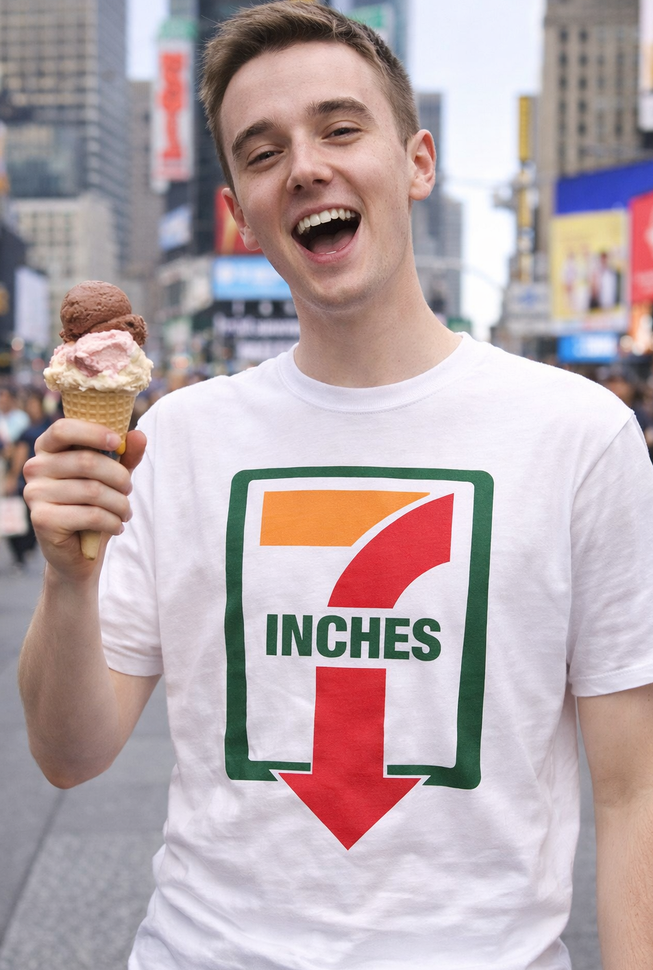 7 Inches Arrow Graphic Tee - Retro Gas Station Logo T-Shirt